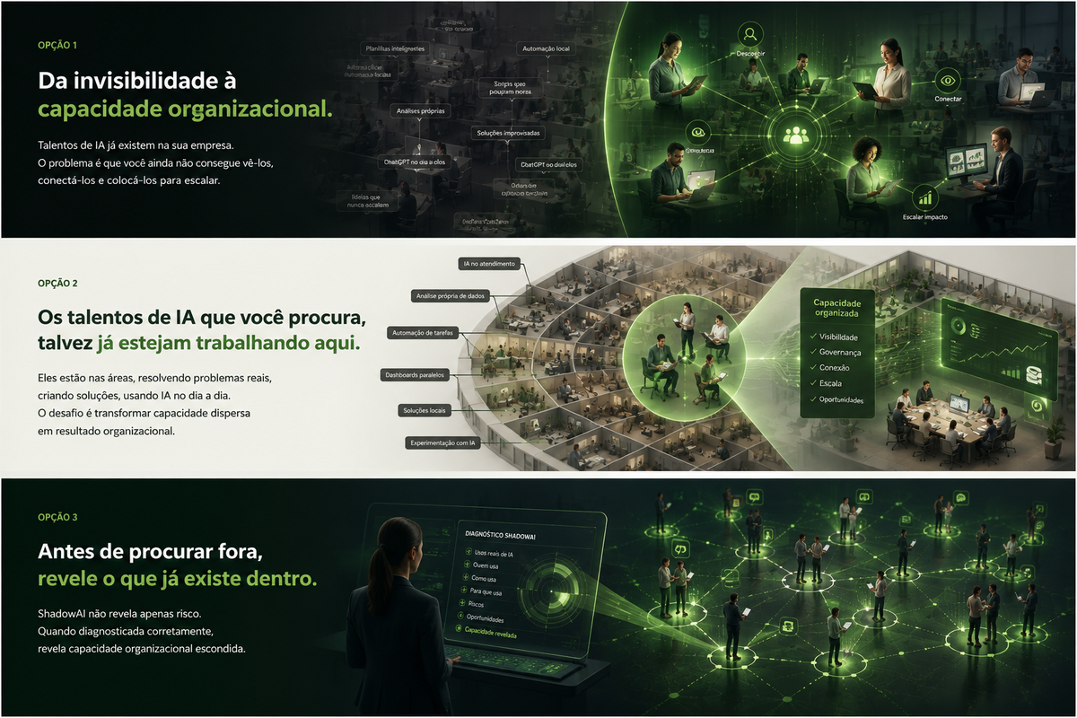Antes de contratar mais talentos de IA, descubra quem já está transformando sua empresa por dentro.